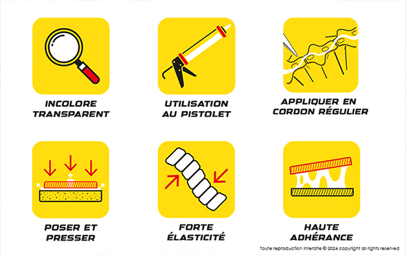 Silicone neutre SELFIXING, adapté à tous les systèmes anti-oiseaux